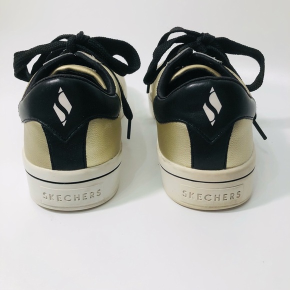 Skechers Hi Lites Gold and Black Sneakers - Picture 12 of 13